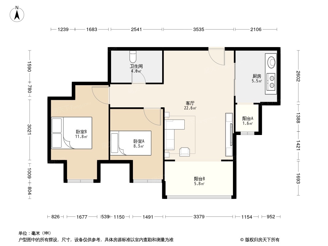 户型图2/3