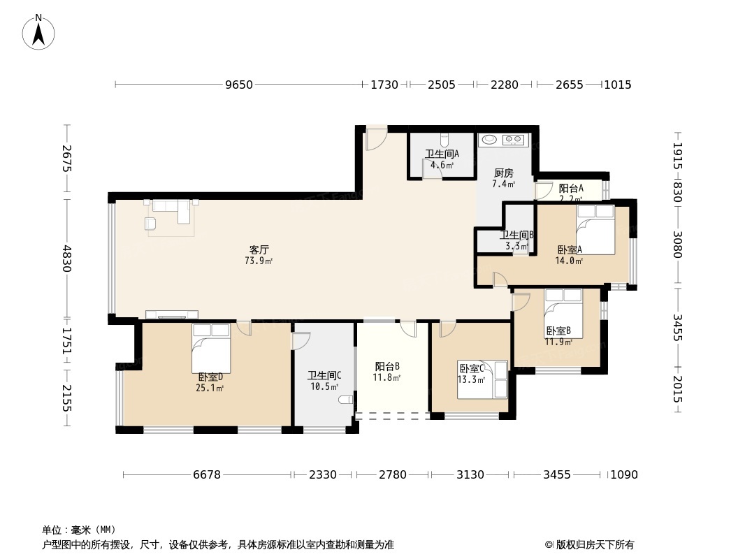 户型图2/3