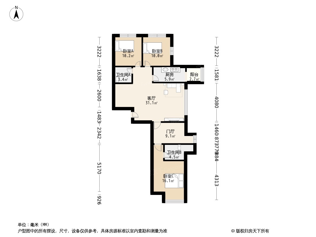 户型图2/3