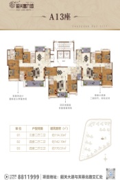 韶关富力城4室2厅1厨2卫建面114.00㎡