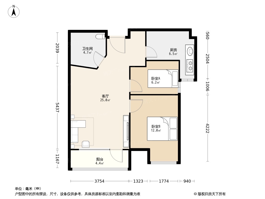 户型图2/3