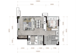 锦绣原麓4室2厅1厨3卫建面125.00㎡