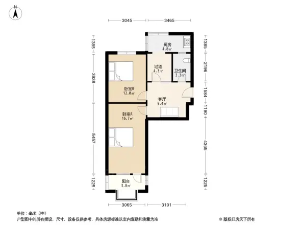 滨河小区颐安苑户型图