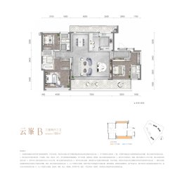 华发统建锦江首府3室2厅1厨3卫建面188.00㎡