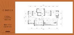 坤博城市之光5室2厅1厨4卫建面220.00㎡