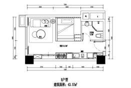 同人·湘海城建面43.57㎡