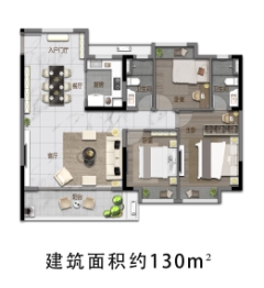 宜春碧桂园星钻3室2厅1厨2卫建面130.00㎡