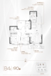 二期15、16栋建面90平B4户型