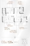 二期15、16栋建面128平D2a户型
