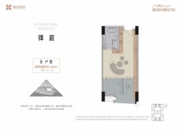 ARK鑫苑国际公馆1室1厅1厨1卫建面94.00㎡