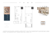 碧桂园·东港国际Ⅲ期云璟loft52平户型