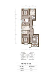 福成·禧悦里3室2厅1厨2卫建面113.00㎡