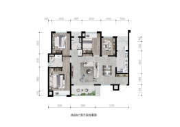 保利逸都和府4室2厅1厨2卫建面131.00㎡