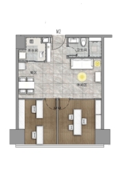 碧桂园望海中心2室2厅1厨1卫建面87.00㎡