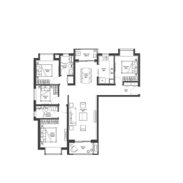 瑞虹新城·瑧庭4室2厅1厨2卫建面156.48㎡