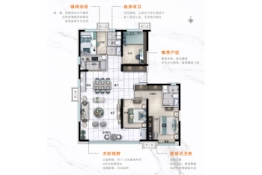 迁安碧桂园天誉4室2厅1厨2卫建面168.00㎡