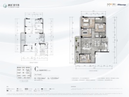 融创·春华锦4室2厅1厨2卫建面152.04㎡