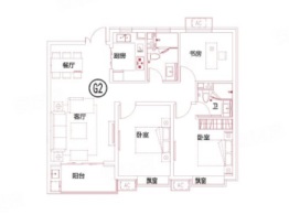 国力公园里3室2厅1厨2卫建面125.46㎡