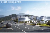 海创惠水路南地块汉川路看山廊示意图