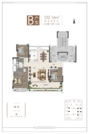 建业.悦江山4室2厅1厨2卫建面132.16㎡