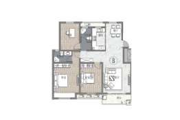 建达·新康家园3室2厅1厨2卫建面130.00㎡