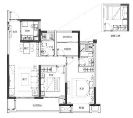 嘉乐城3室2厅1厨2卫建面111.00㎡