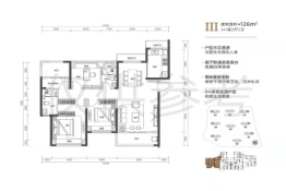 金茂洞庭生态创新城4期4室2厅1厨2卫建面126.00㎡