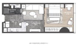 保利国际广场1室1厅1厨1卫建面75.00㎡