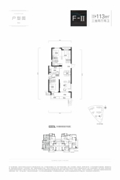 万科翠湾中城二期3室2厅1厨2卫建面113.00㎡