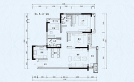 海伦堡·弘诚厚园3室2厅1厨2卫建面105.35㎡