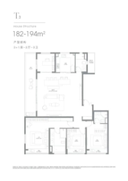 御湖上品4室2厅1厨3卫建面182.00㎡