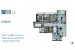 新世界云耀4室2厅1厨2卫建面122.00㎡