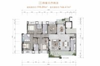 大平层B户型建面195.09平