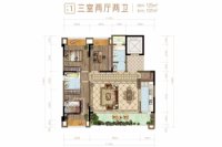 洋房户型1建面约125平