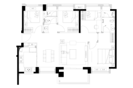 深圳卓越城·蔚蓝铂樾府4室2厅1厨2卫建面115.00㎡