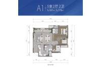 A1户型建面87㎡