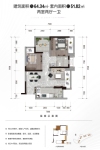 A户型建面64.50㎡