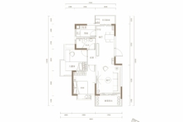 金田·晓风印月2室2厅1厨1卫建面86.00㎡