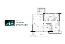 保利和光3室2厅1厨2卫建面100.65㎡