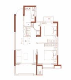 大华国展公园世家2室2厅1厨1卫建面78.00㎡