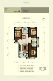 天洲视界城3室2厅1厨2卫建面118.26㎡