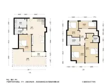 自由水岸精装修5房出售 有地暖 复式 精装修