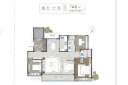 中电建国誉府4室2厅1厨2卫建面146.00㎡