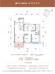 保利时代3室2厅1厨2卫建面109.00㎡