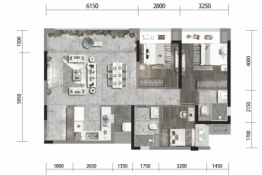 中海寰宇时代3室2厅1厨2卫建面99.00㎡