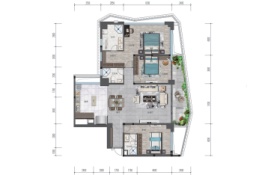 鸿鸥誉峰1683室2厅1厨3卫建面198.00㎡