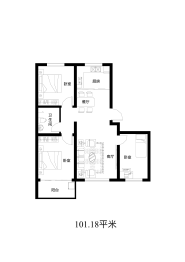 南域熙苑3室2厅1厨1卫建面101.18㎡