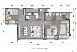 中海寰宇时代·璟悦3室2厅1厨2卫建面97.00㎡