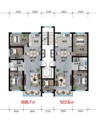 双丰丽都佳苑3室2厅1厨1卫建面108.70㎡