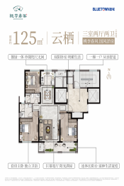 蓝城睢宁桃李春风3室2厅1厨2卫建面125.00㎡